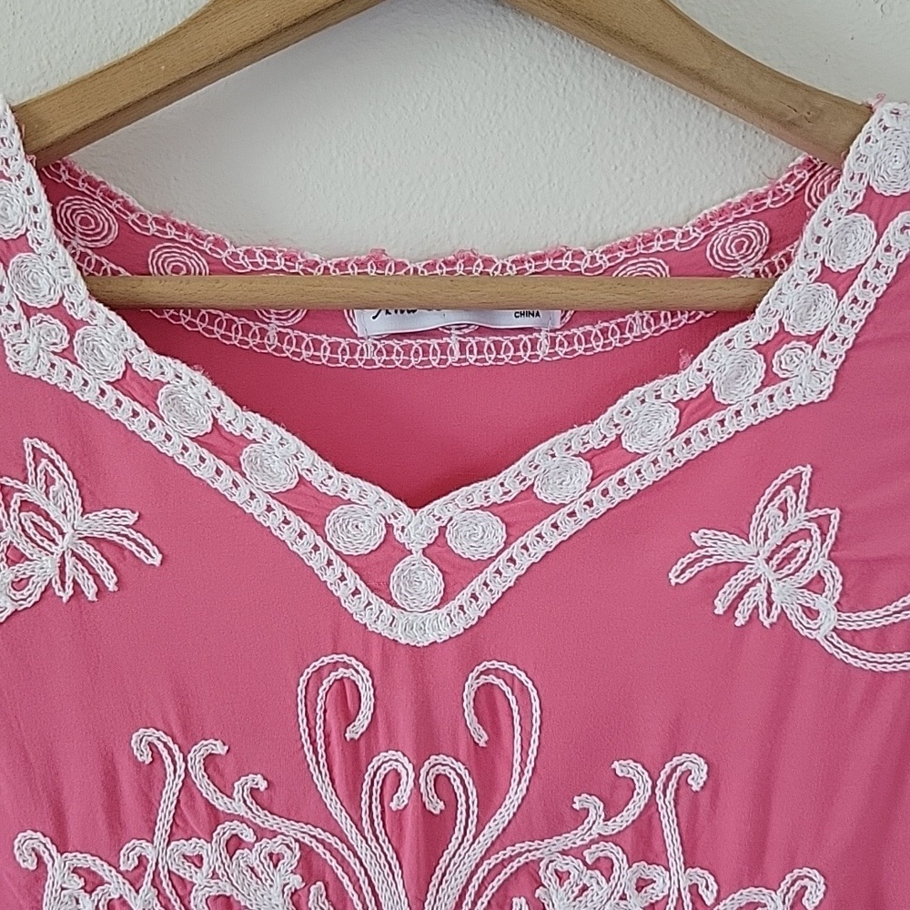 Ana & Rose Pink Embroidered Blouse Size XLP - Picture 2 of 7